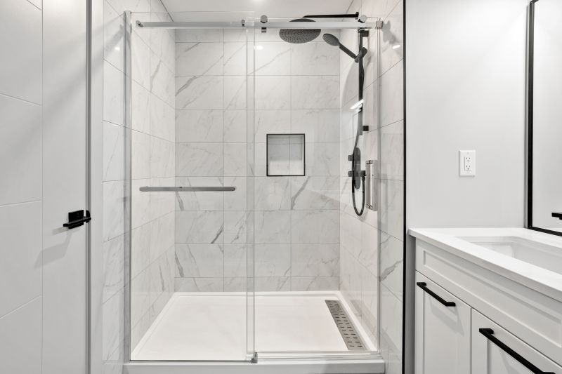 Stylish Shower with Glass Door
